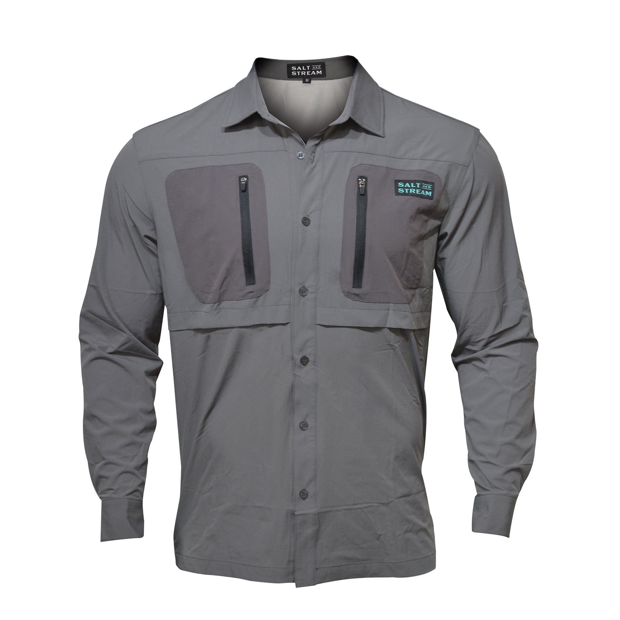SoFISHticated Dark Grey Collared Shirt