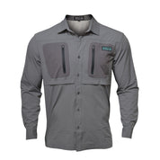 SoFISHticated Dark Grey Collared Shirt